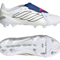 adidas Predator League FT Gras Voetbalschoenen (FG) Kids Wit Zilver Blauw Rood