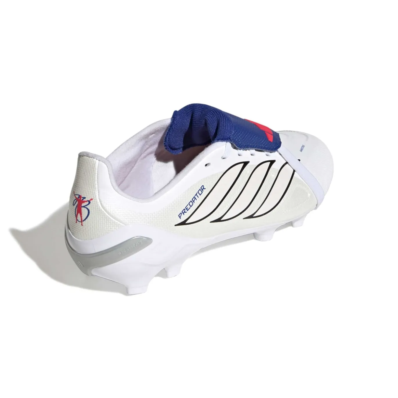 adidas Predator League FT Gras Voetbalschoenen (FG) Kids Wit Zilver Blauw Rood