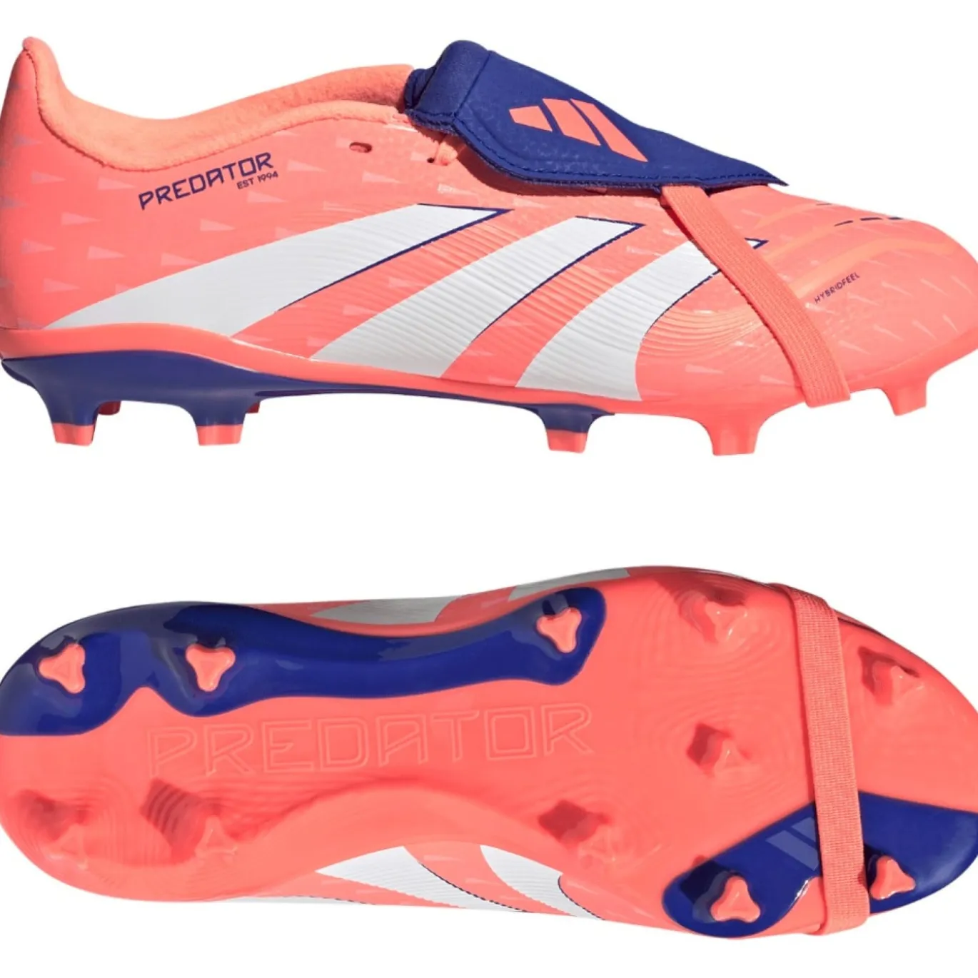 adidas Predator League FT Gras / Kunstgras Voetbalschoenen (MG) Oranje Wit Blauw