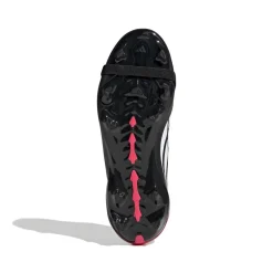 adidas Predator League FT Gras Voetbalschoenen (FG) Kids Zwart Wit Rood