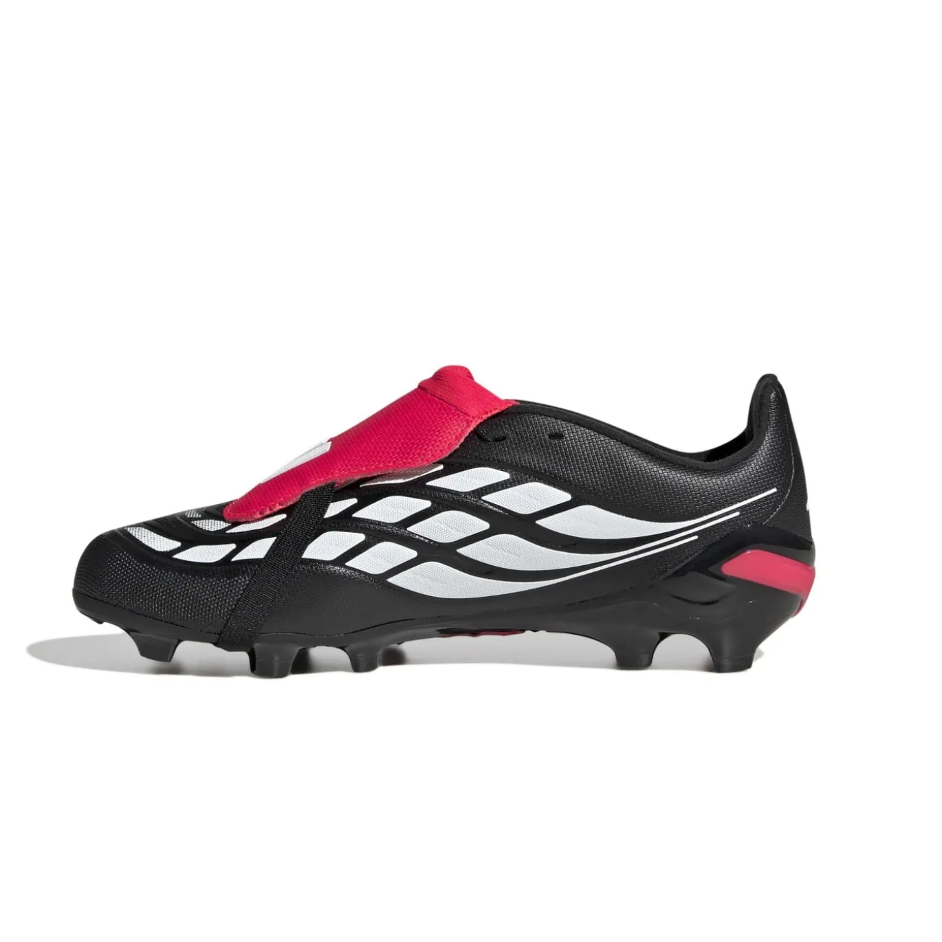 adidas Predator League FT Gras Voetbalschoenen (FG) Kids Zwart Wit Rood