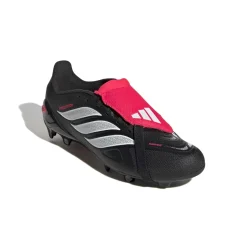 adidas Predator League FT Gras Voetbalschoenen (FG) Kids Zwart Wit Rood