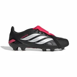 adidas Predator League FT Gras Voetbalschoenen (FG) Kids Zwart Wit Rood