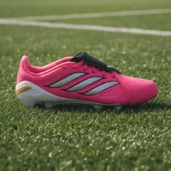 adidas Predator League FT Gras Voetbalschoenen (FG) Kids Felroze Zilvergrijs Zwart Goud