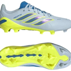 adidas Predator League Gras Voetbalschoenen (FG) Kids Lichtblauw Blauw Geel