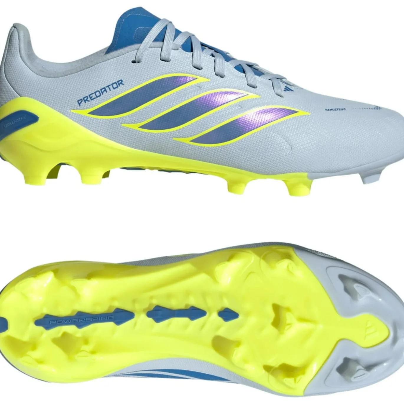 adidas Predator League Gras Voetbalschoenen (FG) Kids Lichtblauw Blauw Geel