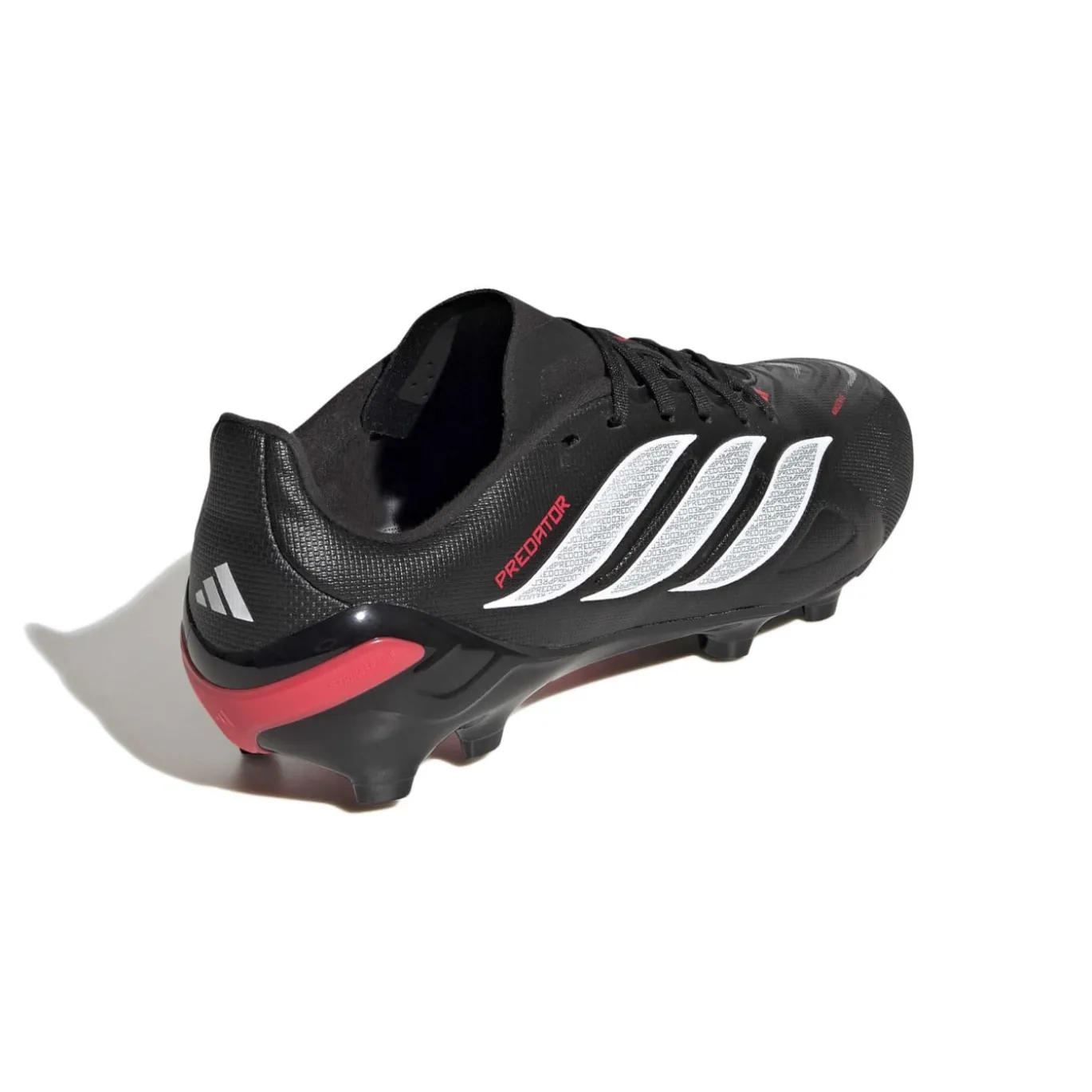 adidas Predator League Gras Voetbalschoenen (FG) Kids Zwart Wit Rood