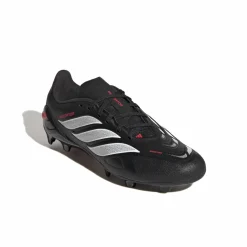 adidas Predator League Gras Voetbalschoenen (FG) Kids Zwart Wit Rood