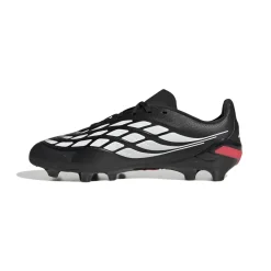 adidas Predator League Gras Voetbalschoenen (FG) Kids Zwart Wit Rood