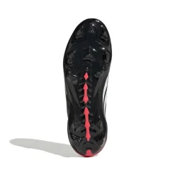adidas Predator League Gras Voetbalschoenen (FG) Kids Zwart Wit Rood