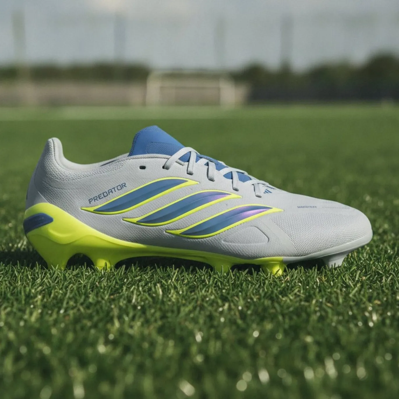 adidas Predator League Gras Voetbalschoenen (FG) Lichtblauw Blauw Geel