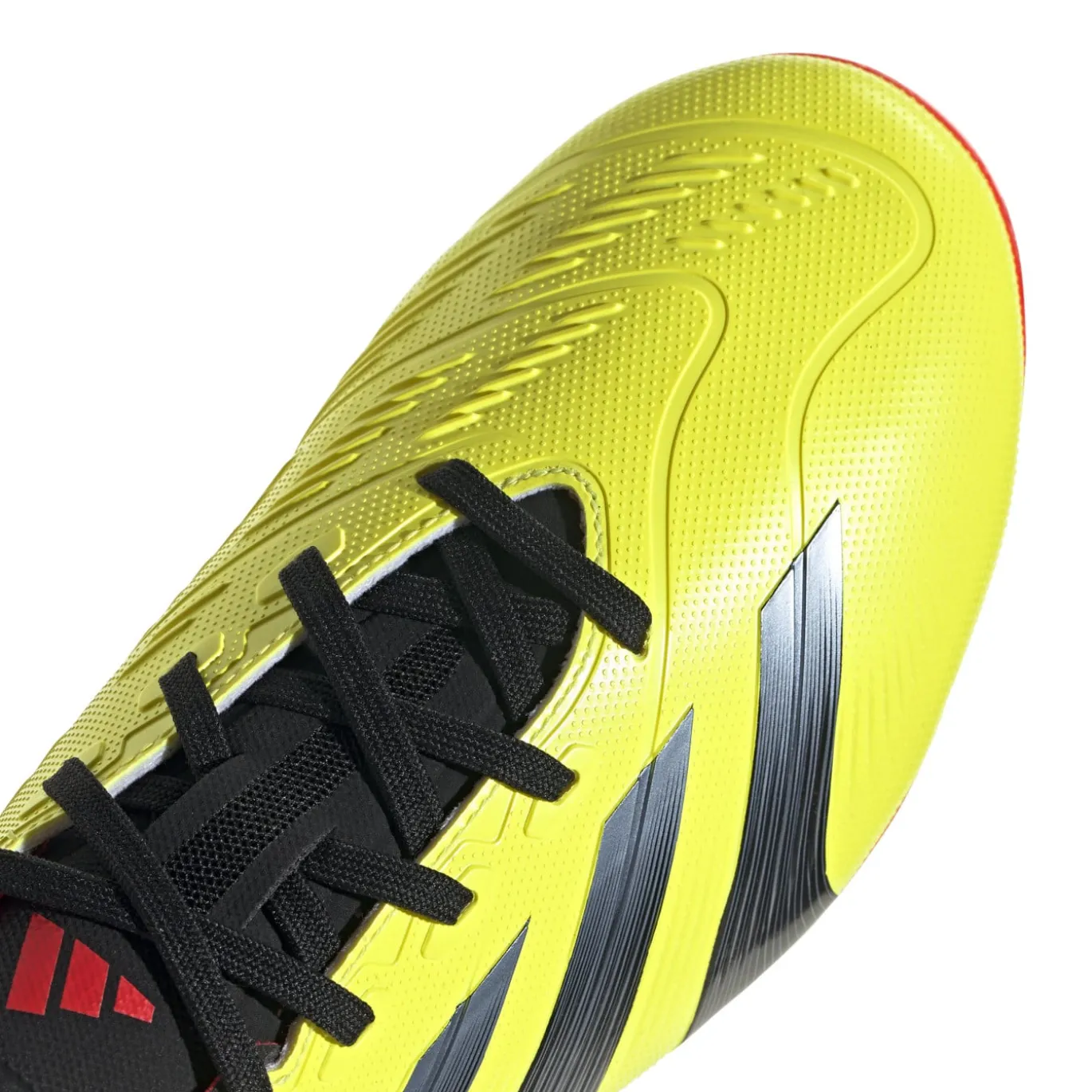 adidas Predator League Gras Voetbalschoenen (FG) Felgeel Zwart Rood
