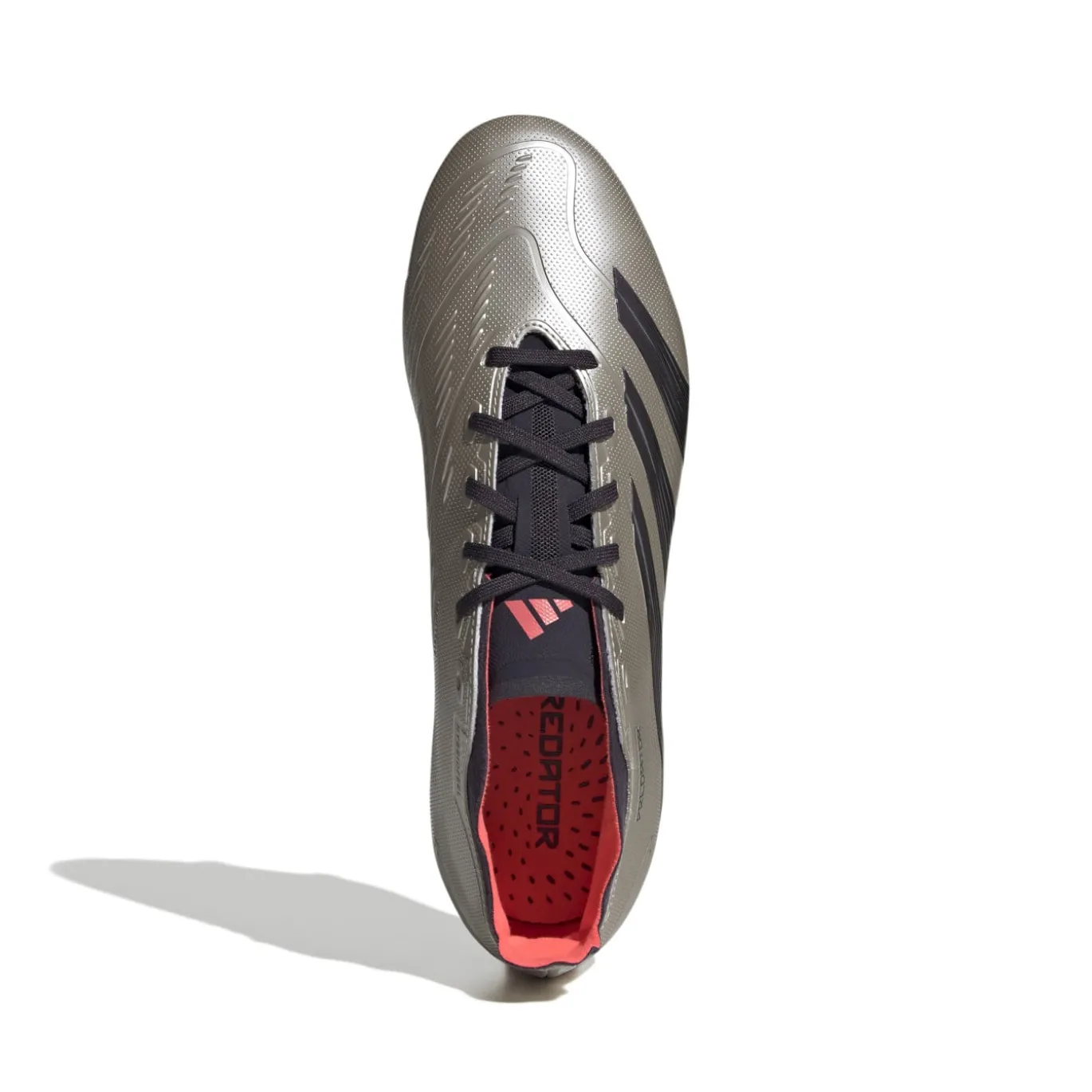 adidas Predator League Gras Voetbalschoenen (FG) Zilver Zwart Roze