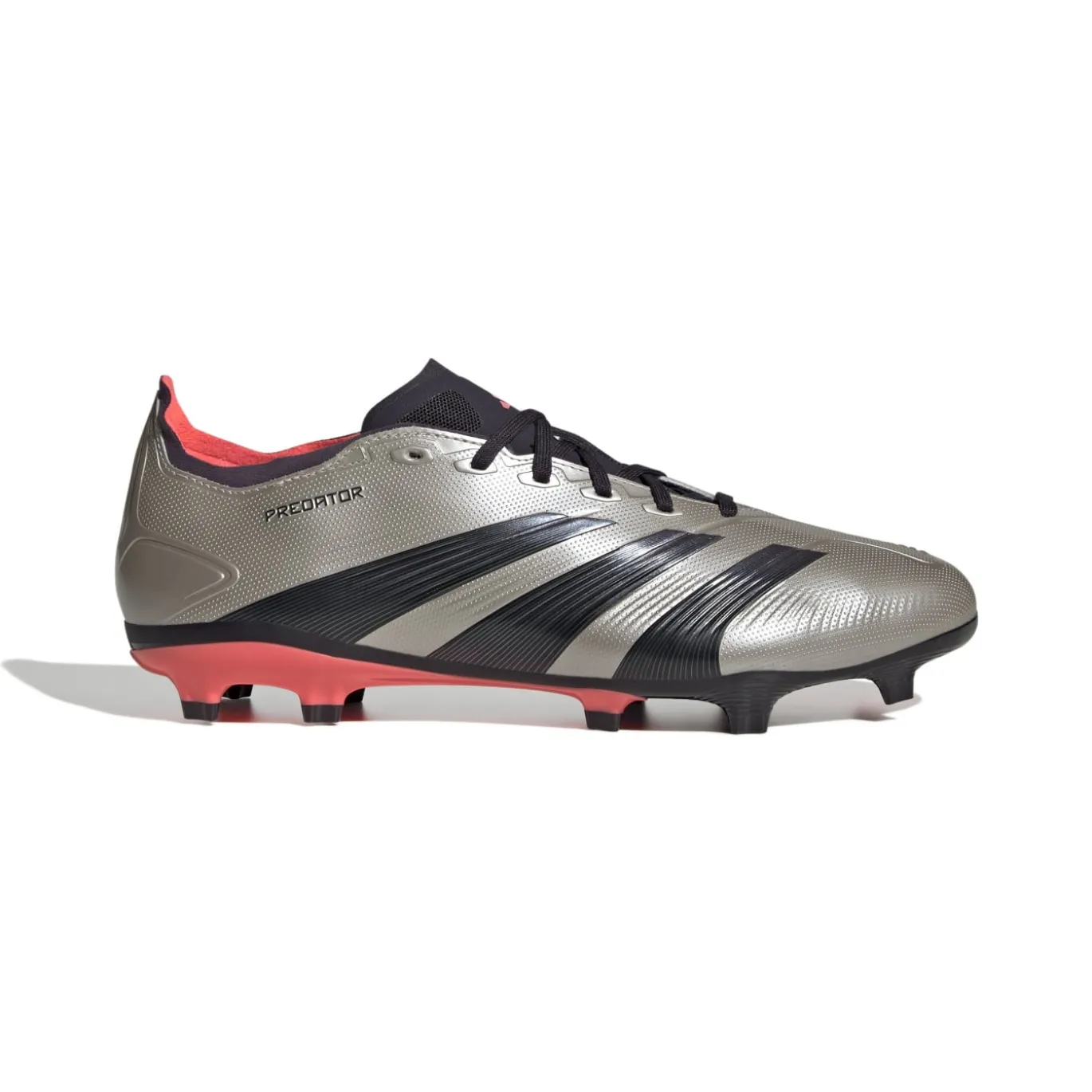 adidas Predator League Gras Voetbalschoenen (FG) Zilver Zwart Roze