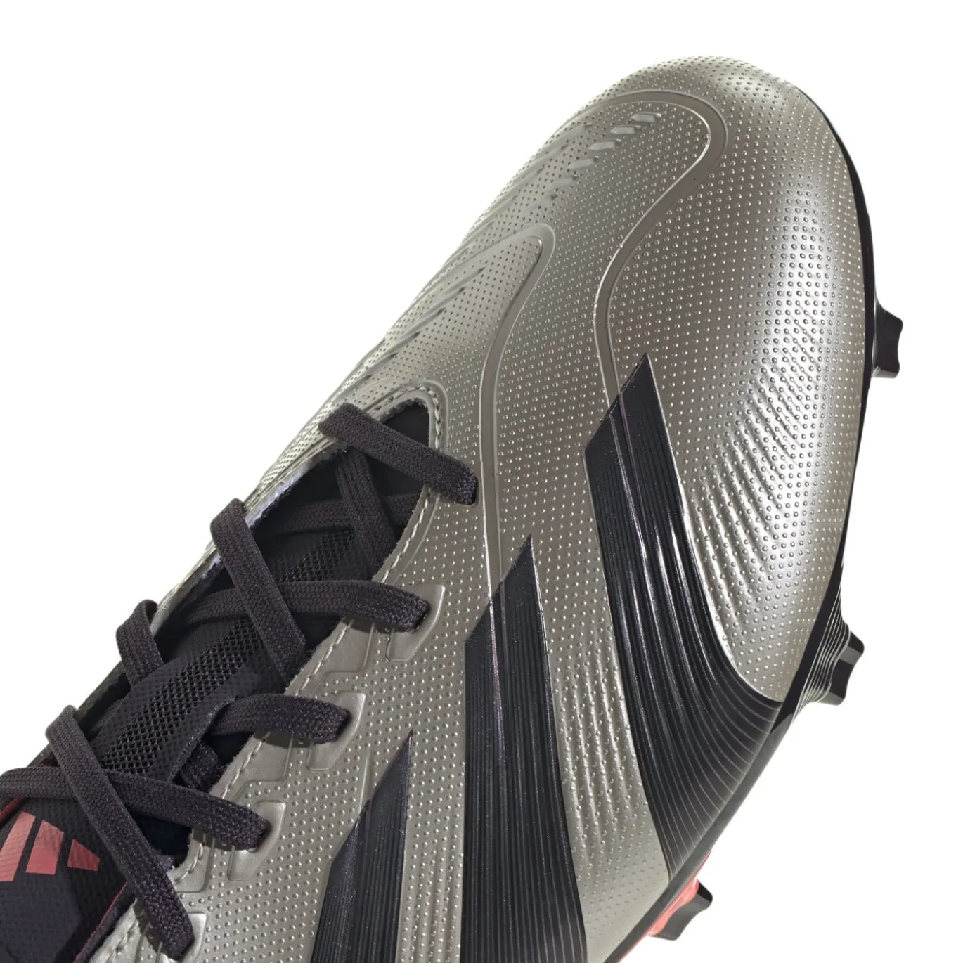 adidas Predator League Gras Voetbalschoenen (FG) Zilver Zwart Roze