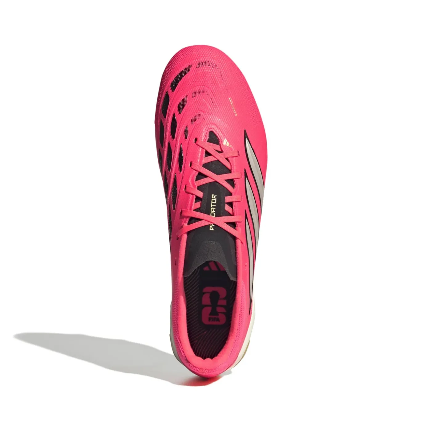 adidas Predator League Gras Voetbalschoenen (FG) Felroze Zilvergrijs Zwart Goud