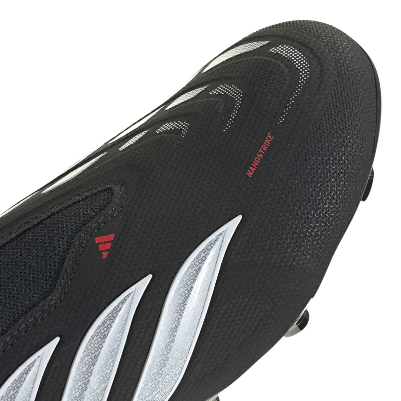 adidas Predator League Veterloze Gras Voetbalschoenen (FG) Zwart Wit Rood