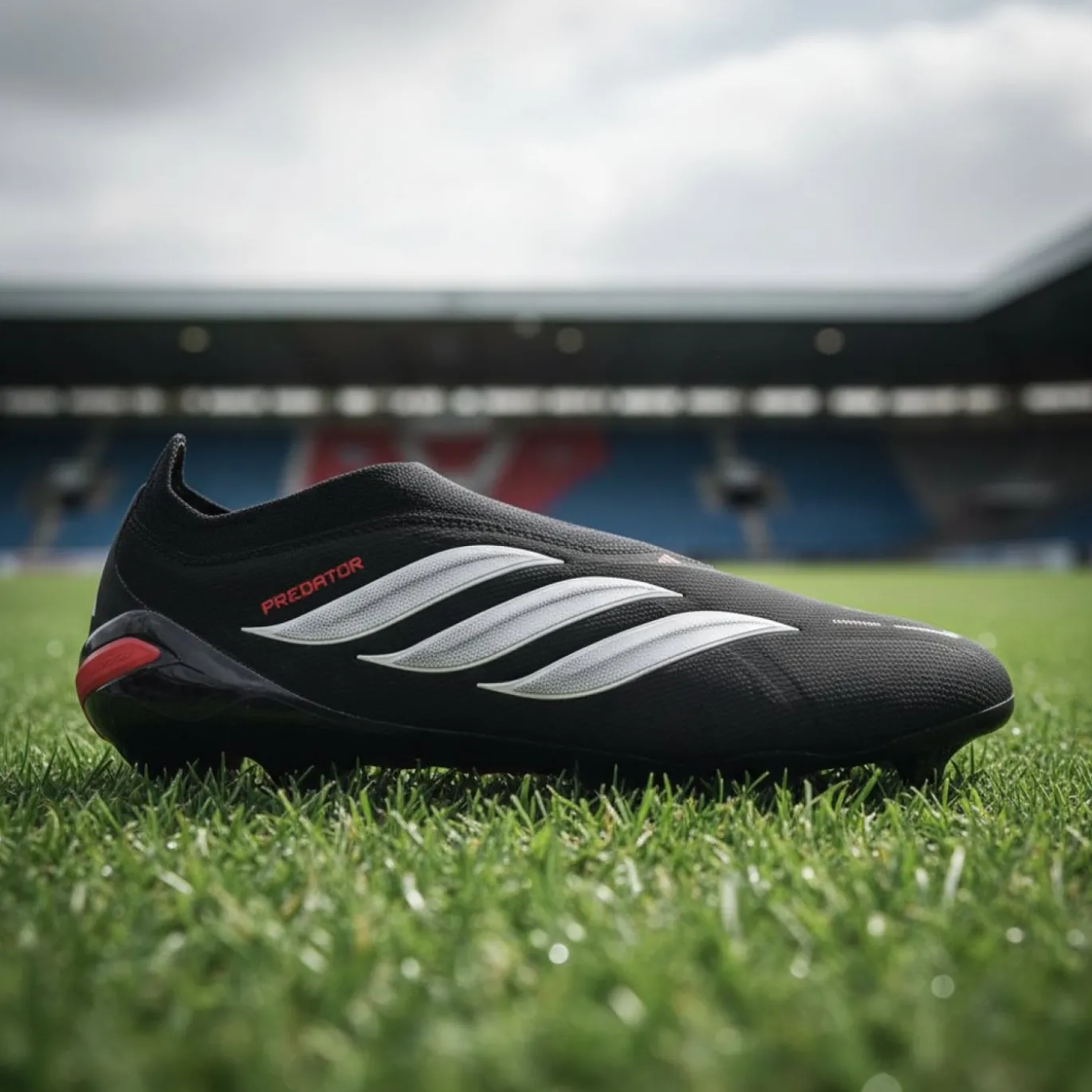 adidas Predator League Veterloze Gras Voetbalschoenen (FG) Zwart Wit Rood