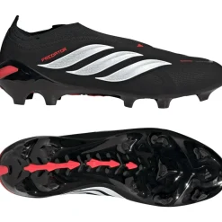 adidas Predator League Veterloze Gras Voetbalschoenen (FG) Zwart Wit Rood