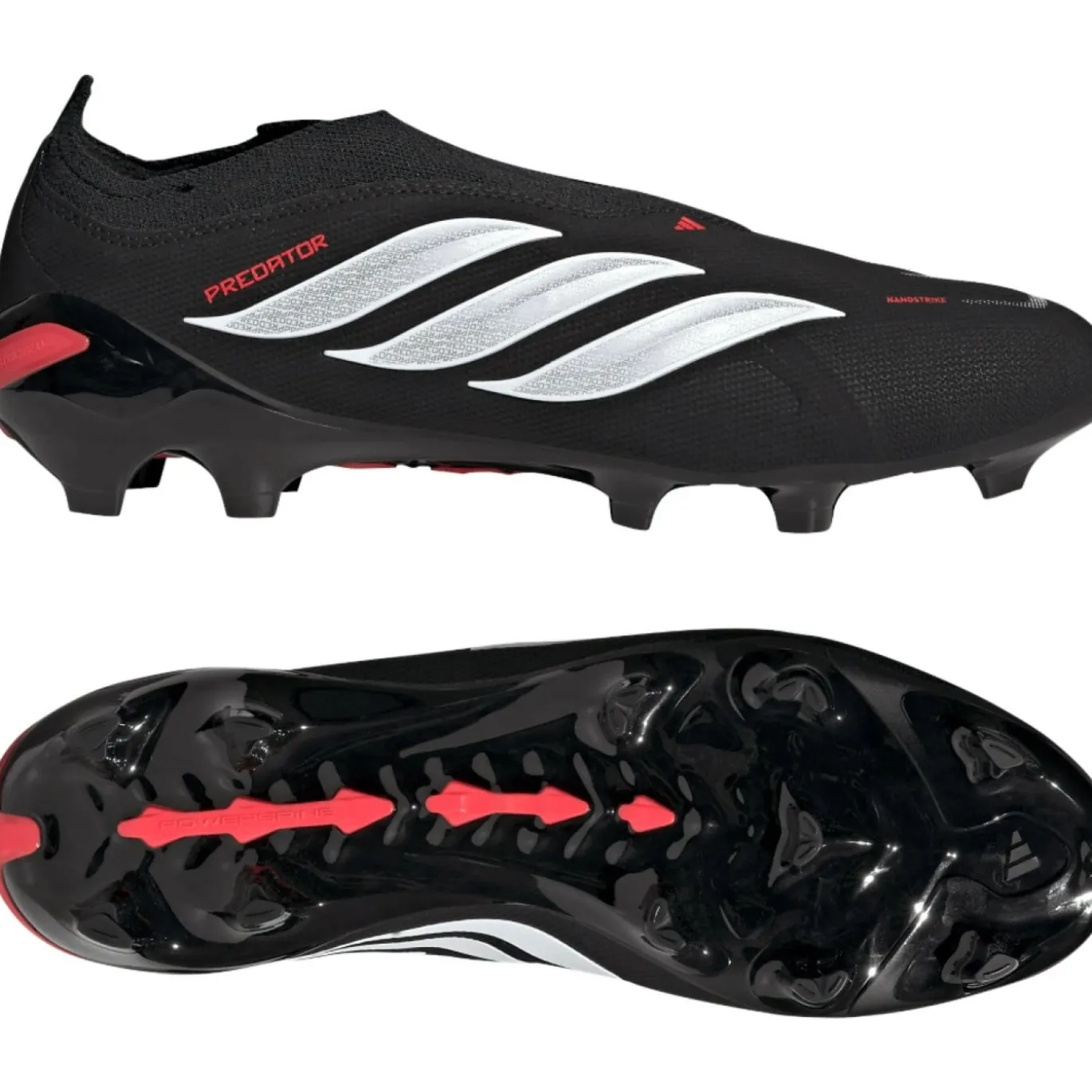 adidas Predator League Veterloze Gras Voetbalschoenen (FG) Zwart Wit Rood