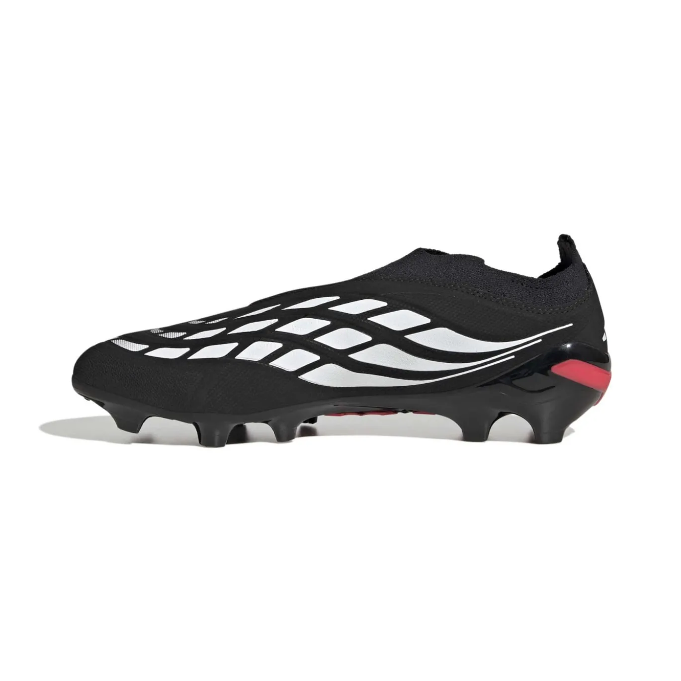adidas Predator League Veterloze Gras Voetbalschoenen (FG) Zwart Wit Rood