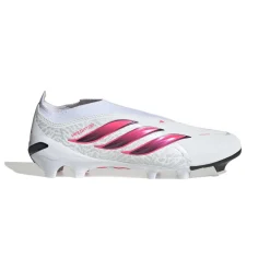 adidas Predator League Veterloze Gras Voetbalschoenen (FG) Wit Zwart Roze
