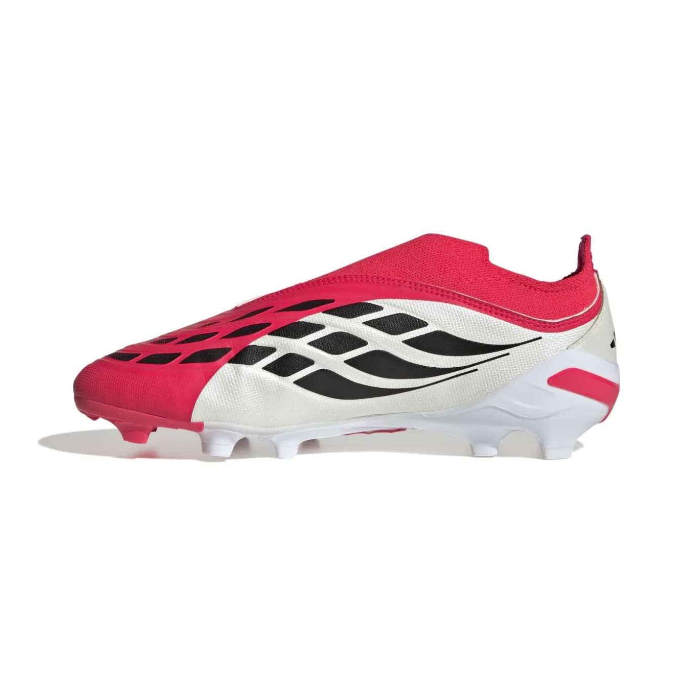 adidas Predator League Veterloze Gras Voetbalschoenen (FG) Kids Rood Wit Zwart