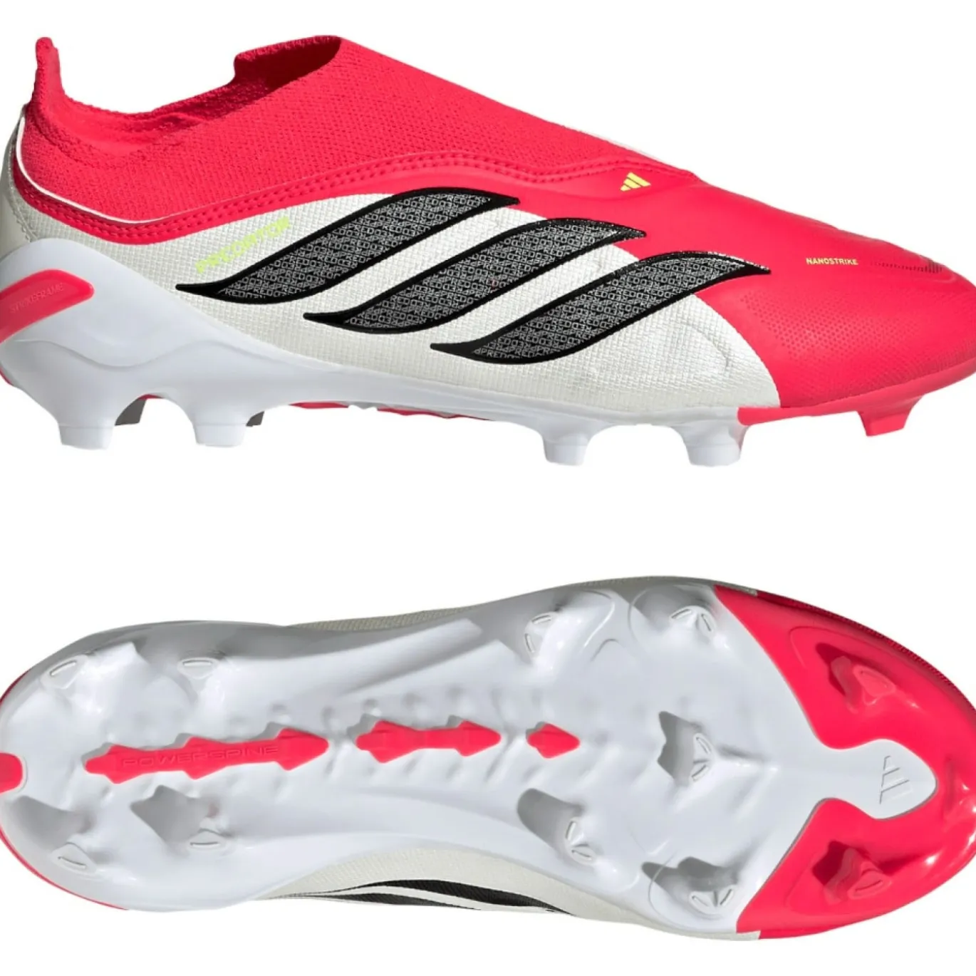 adidas Predator League Veterloze Gras Voetbalschoenen (FG) Kids Rood Wit Zwart