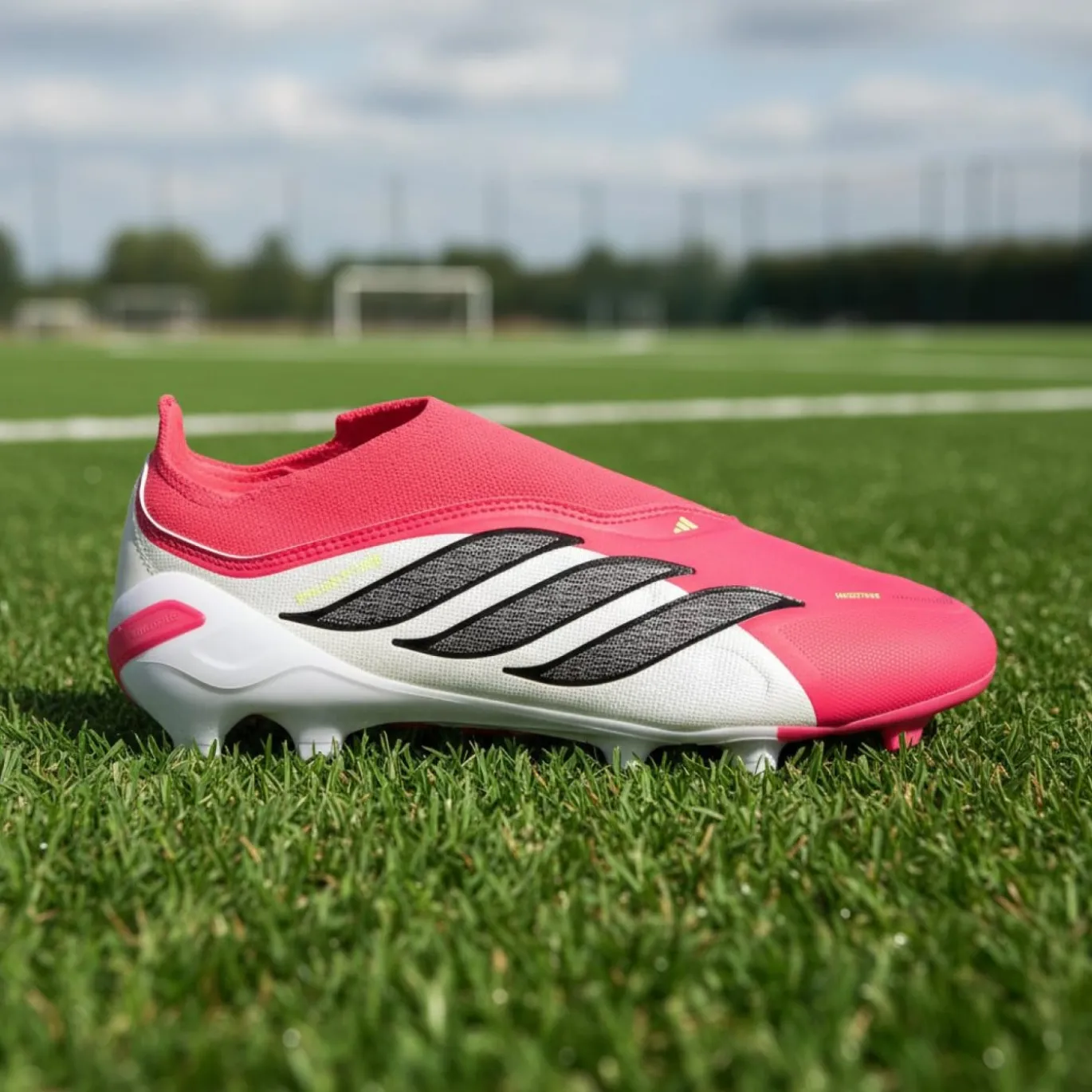 adidas Predator League Veterloze Gras Voetbalschoenen (FG) Kids Rood Wit Zwart