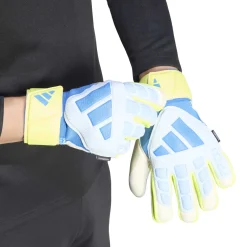 adidas Predator Match Fingersave Keepershandschoenen Lichtblauw Blauw Neongeel