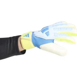 adidas Predator Match Fingersave Keepershandschoenen Lichtblauw Blauw Neongeel