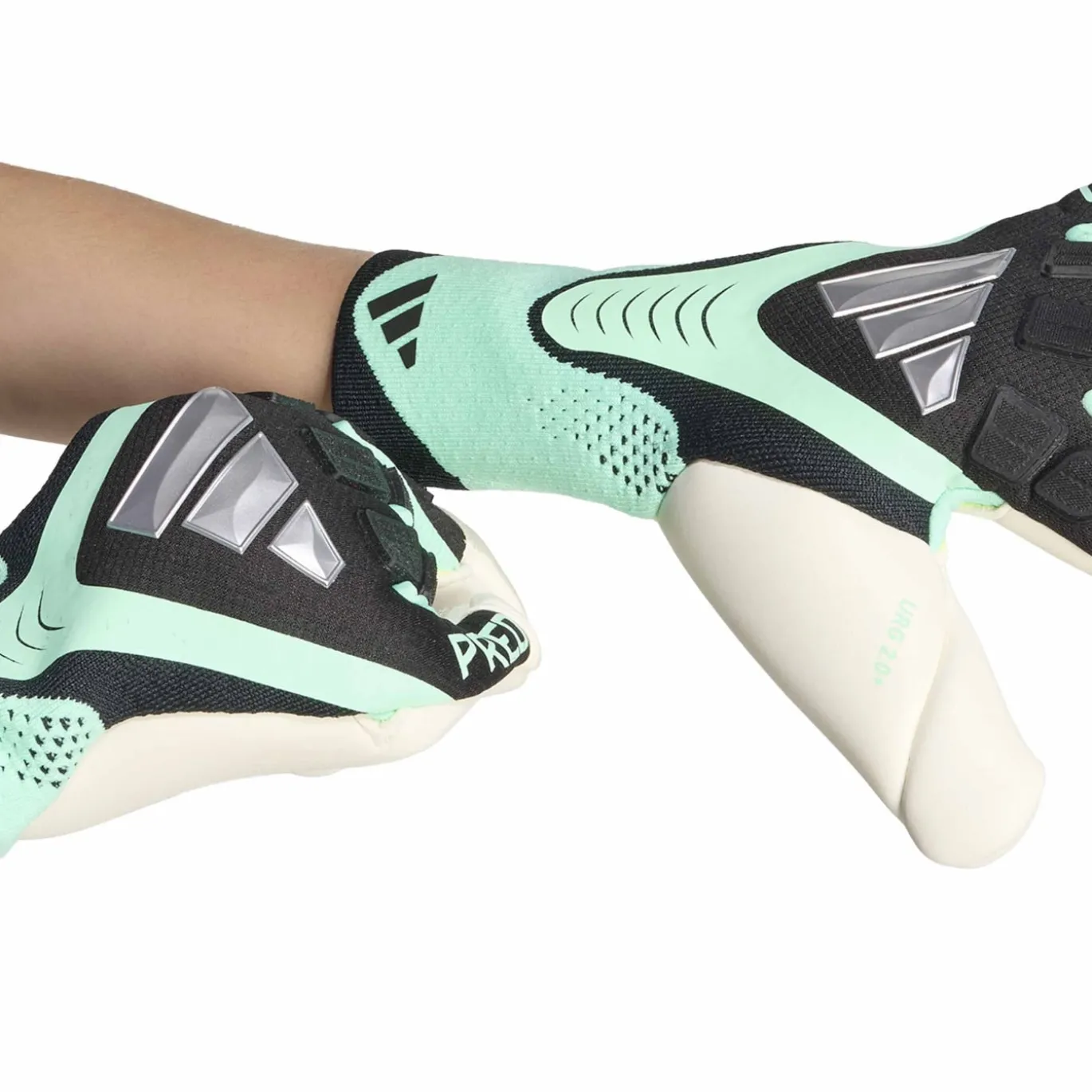 adidas Predator Pro Hybrid Keepershandschoenen Zwart Mintgroen Zilver