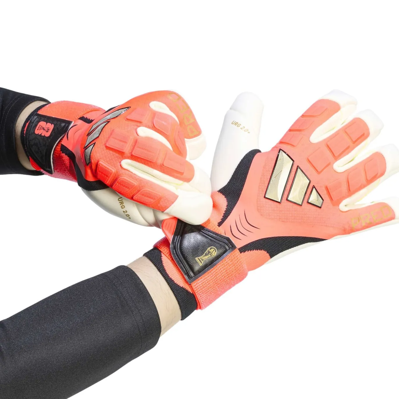 adidas Predator Pro HYS Keepershandschoenen Felroze Zilvergrijs Zwart Goud