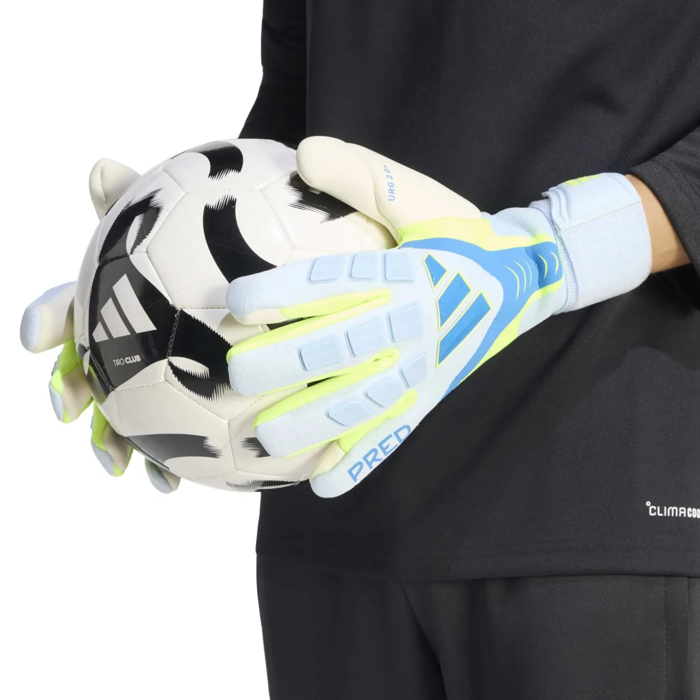 adidas Predator Pro Strap Keepershandschoenen Blauw Lichtblauw Neongeel