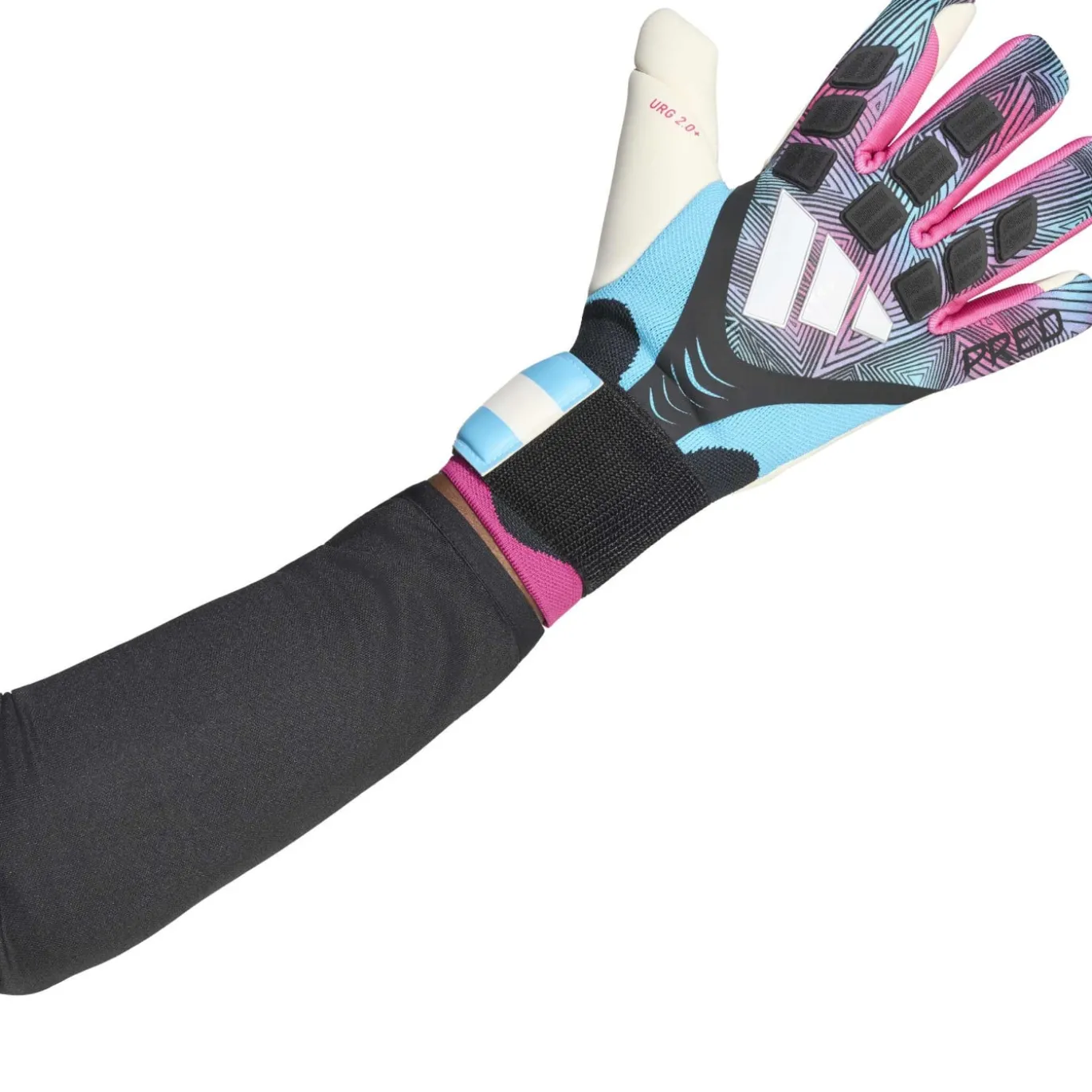 adidas Predator Pro Strap Keepershandschoenen Zwart Lichtblauw Wit Felroze
