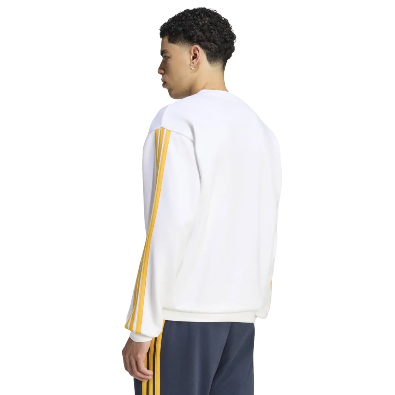 adidas Real Madrid DNA Crew Sweater 2026-2027 Wit Oranje Donkerblauw
