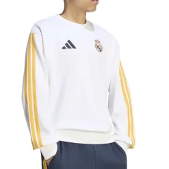 adidas Real Madrid DNA Crew Sweater 2026-2027 Wit Oranje Donkerblauw