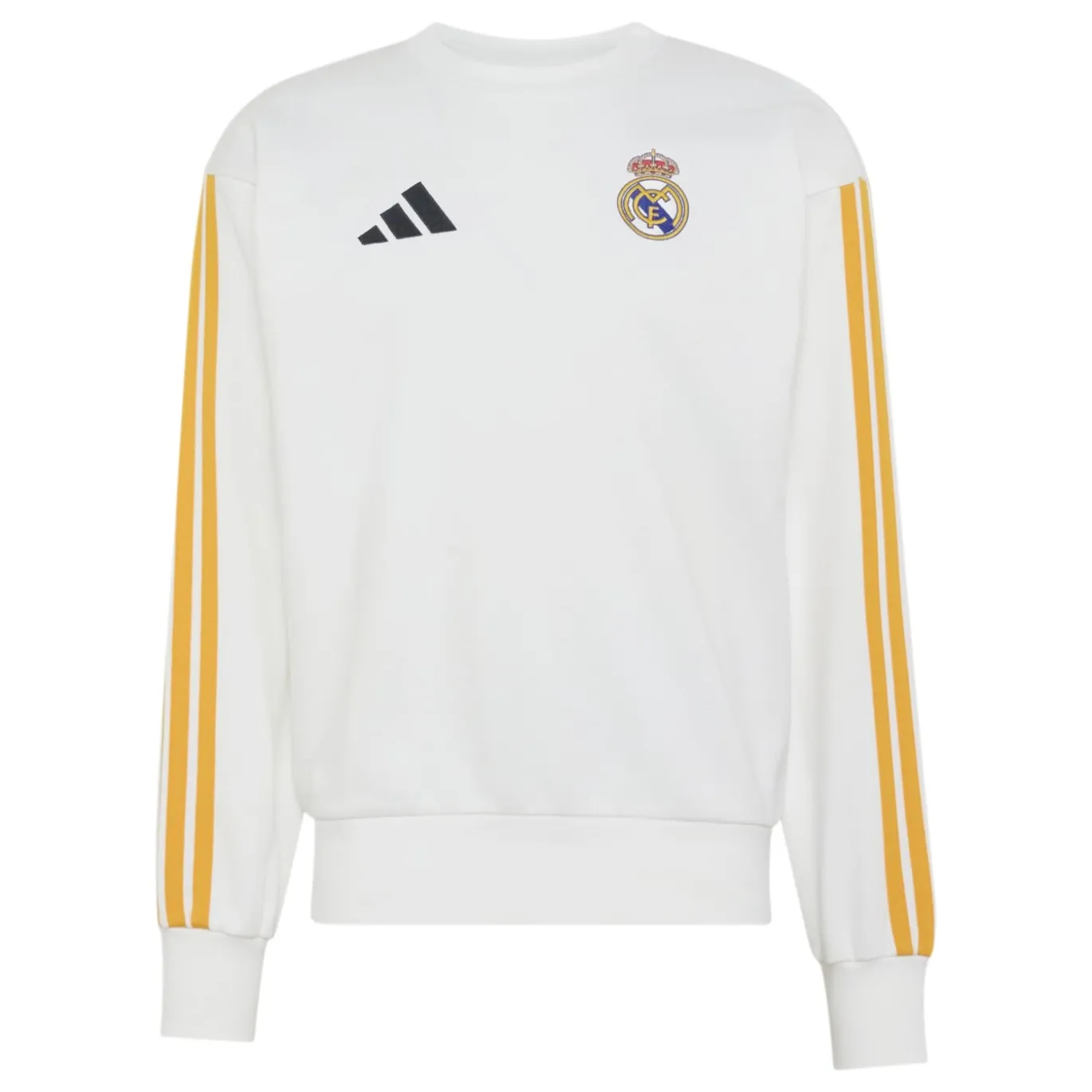 adidas Real Madrid DNA Crew Sweater 2026-2027 Wit Oranje Donkerblauw