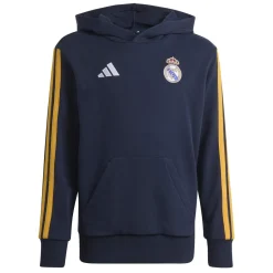 adidas Real Madrid DNA Hoodie 2026-2027 Kids Donkerblauw Oranje Wit