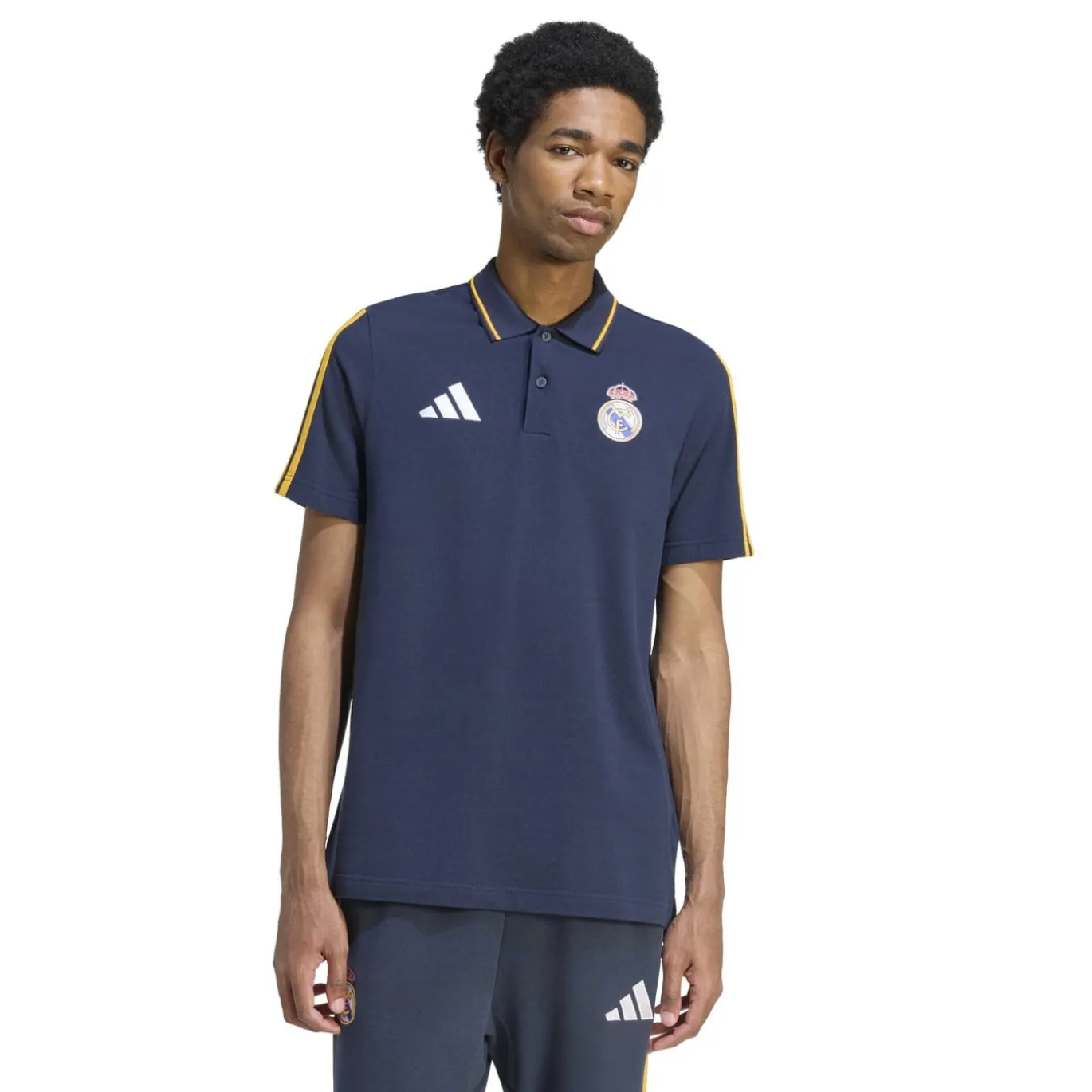 adidas Real Madrid DNA Polo Set 2026-2027 Donkerblauw Wit Oranje