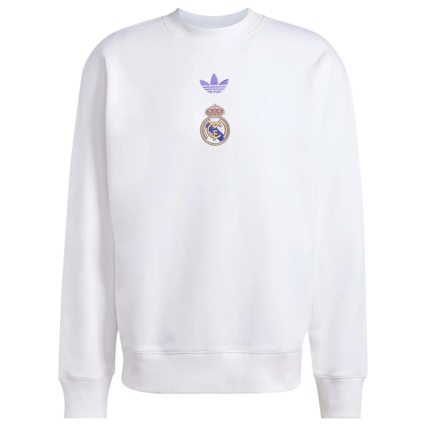 adidas Real Madrid Lifestyler Crew Sweater Wit Paars