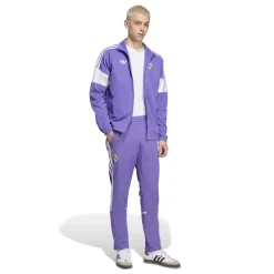 adidas Real Madrid Lifestyler Trainingsbroek Paars Wit