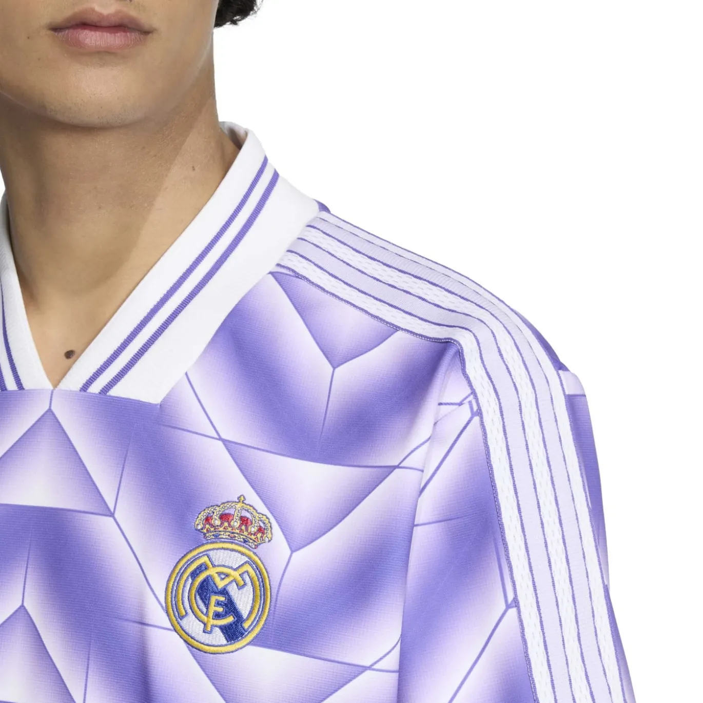 adidas Real Madrid Lifestyler T-Shirt Paars Wit