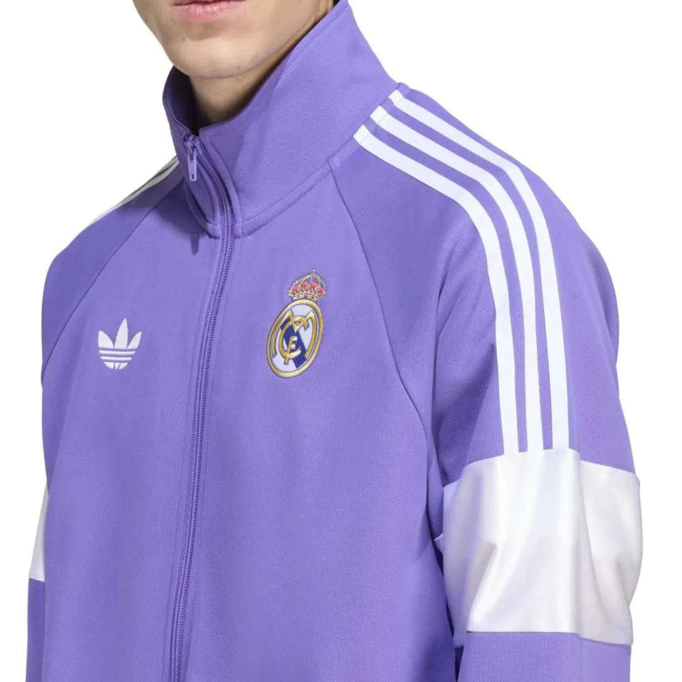 adidas Real Madrid Lifestyler Trainingspak Full-Zip Paars Wit
