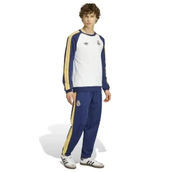 adidas Real Madrid Originals Crew Trainingspak Wit Donkerblauw Lichtoranje