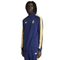 adidas Real Madrid Originals Trainingspak 1/4-Zip Donkerblauw Wit Goud