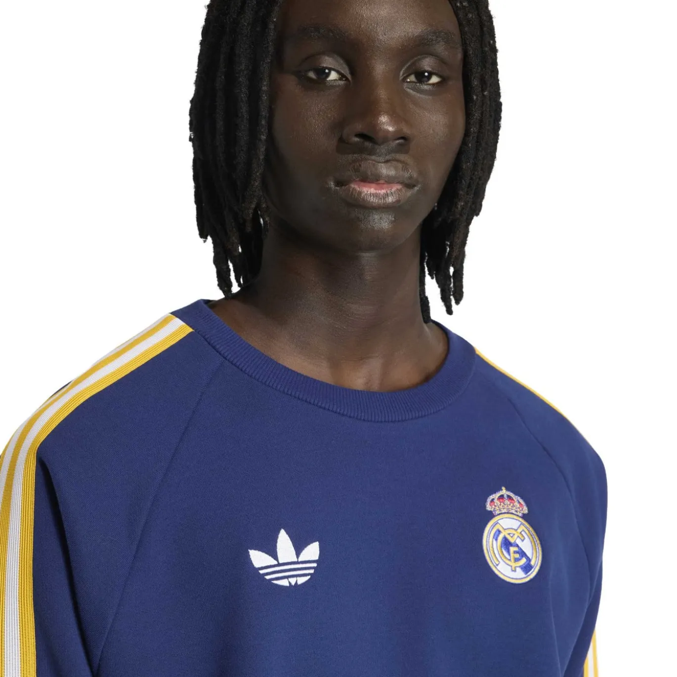 adidas Real Madrid Originals Crew Trainingspak Donkerblauw Wit Goud