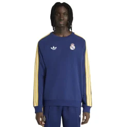 adidas Real Madrid Originals Crew Trainingspak Donkerblauw Wit Goud
