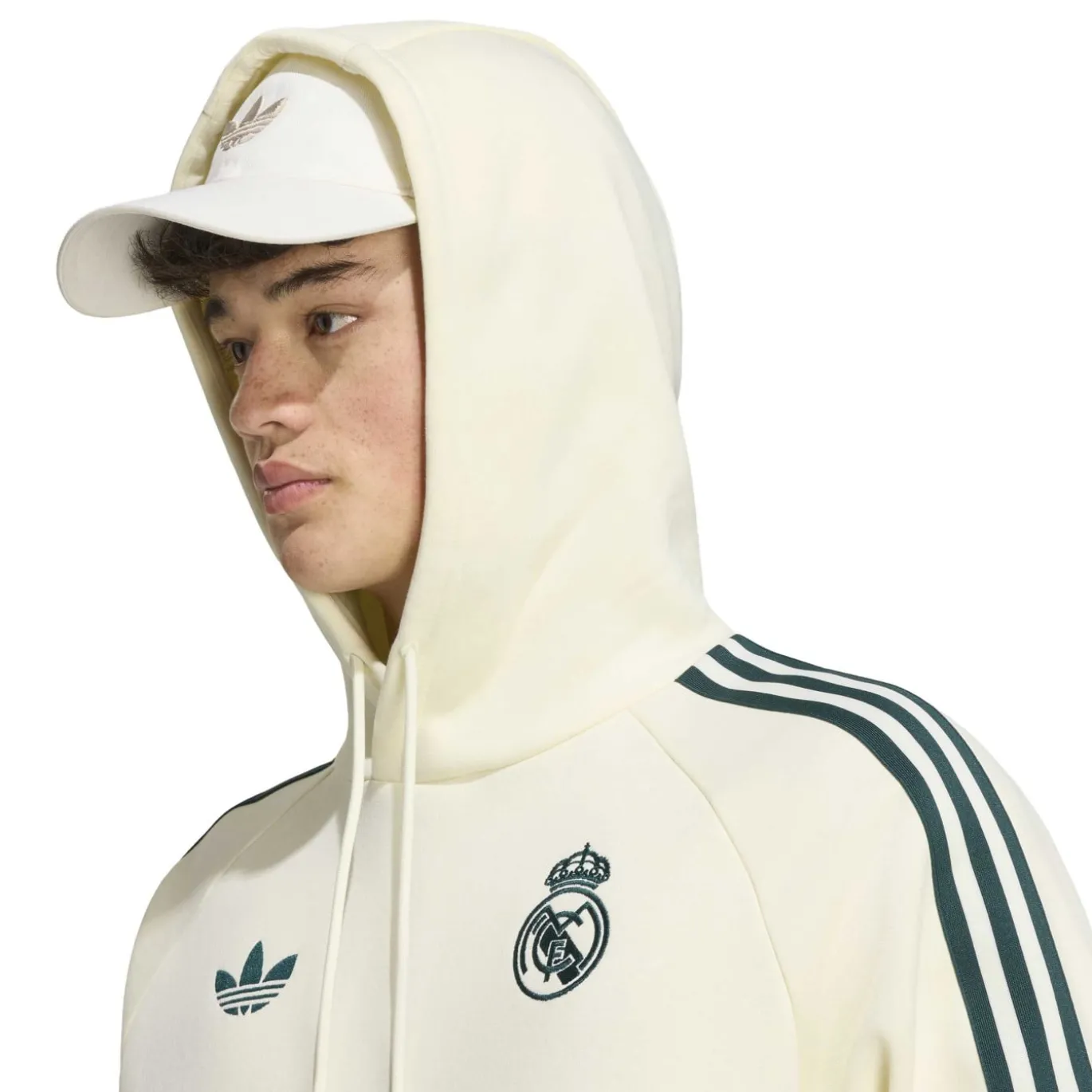 adidas Real Madrid Originals Hoodie Beige Donkergroen Roze