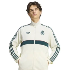 adidas Real Madrid Originals Trainingsjack Beige Donkergroen Roze